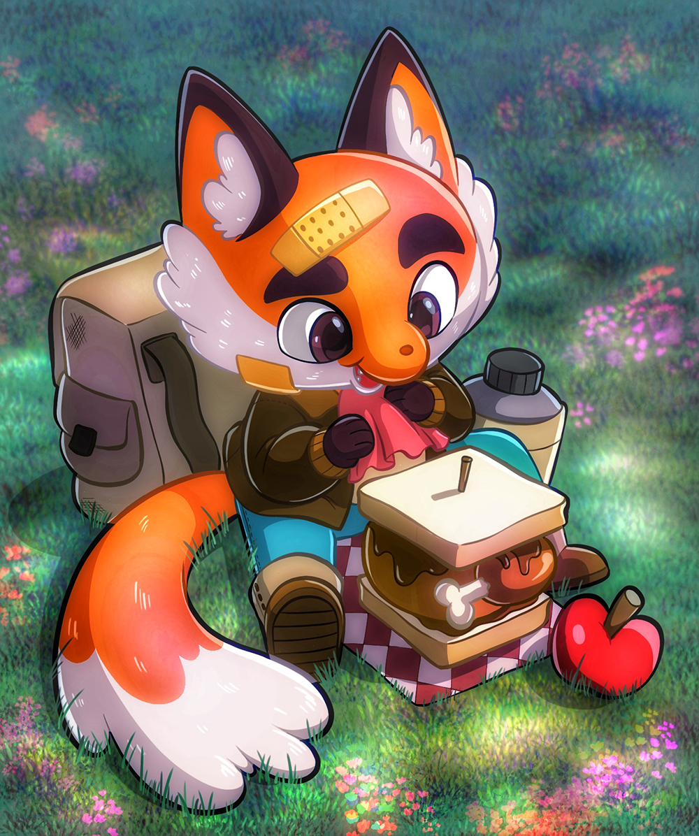 Fox, lunch, adventurer